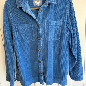 L.L. Bean Blue Corduroy Shacket/Shirt